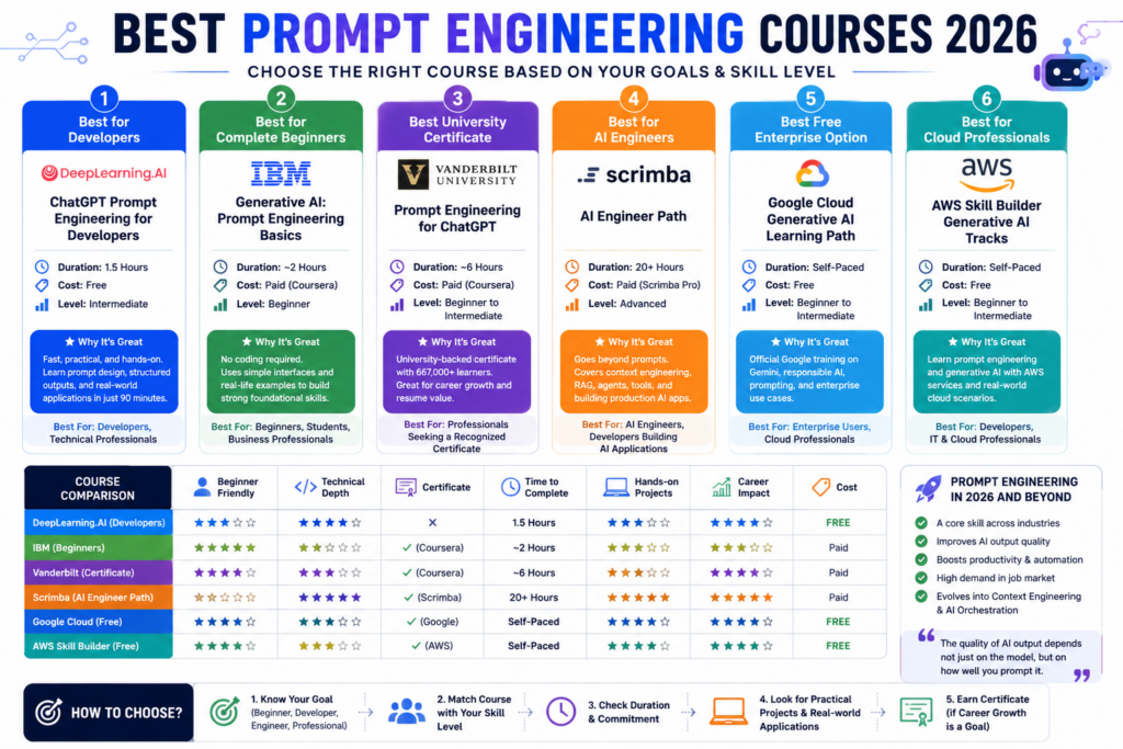 best-prompt-engineering-courses-2026